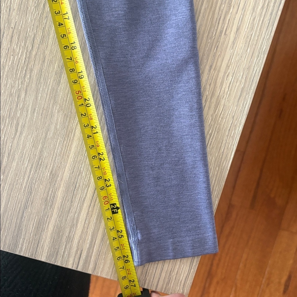 Alphalete High Rise Training Leggings Light Blue Ribbed Side Panels Size Small - Picture 6 of 7